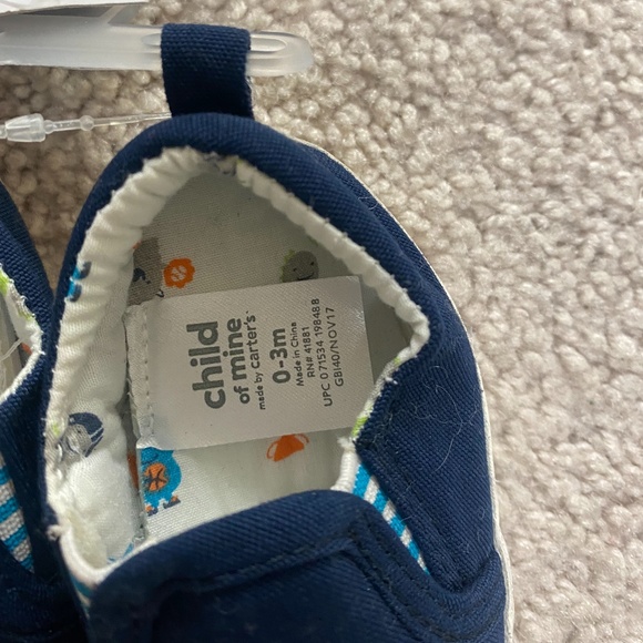 Child Of Mine Nautical Slip On 0-3mo Shoes - Picture 2 of 5